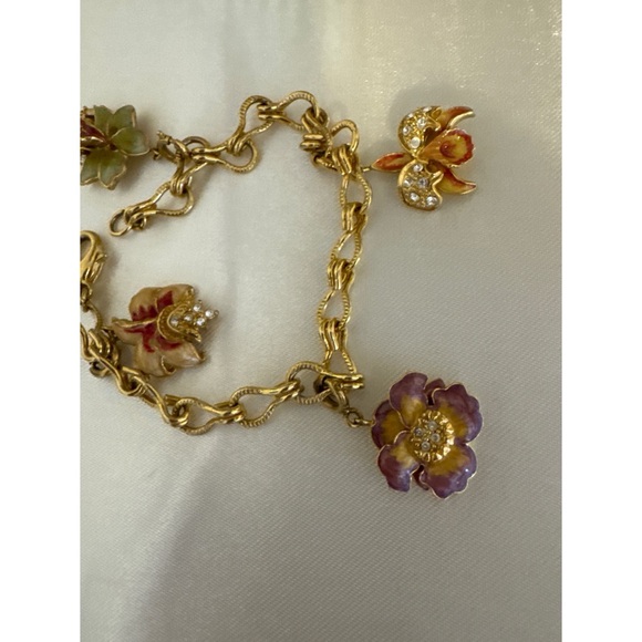 Nolan Miller Orchid Charm Bracelet - Picture 2 of 5